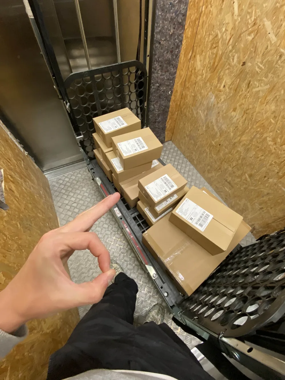 Pakete für den Versand vorbereitet