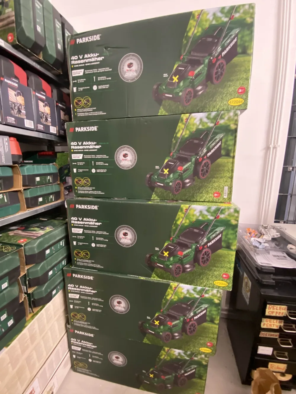 Gelagerte Ware bereit zum Versand